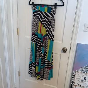 Julian Chang multi colored wide leg pants